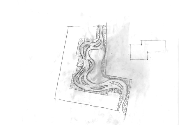 Davis Landscape Architecture - Gutenborg, Russia Residential Landscape Concept Sketch Diagram