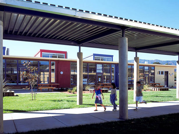 Modernized classroom buildings with pop up light mnonitors at Loyola