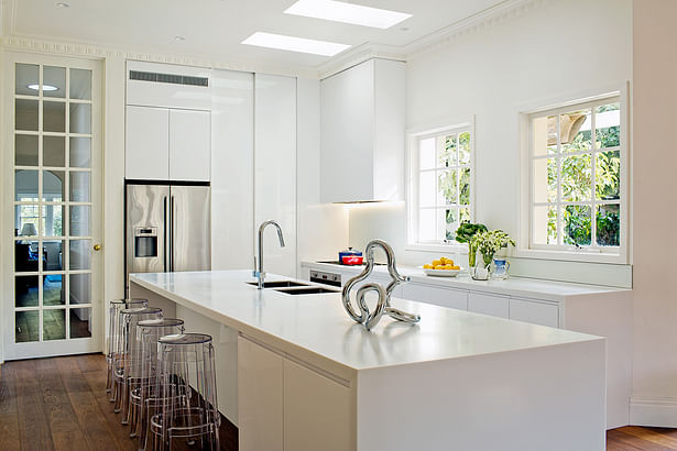 ARCHITECTURE RESTORATION - RESTORED INTERIOR WITH NEW KITCHEN JOINERY