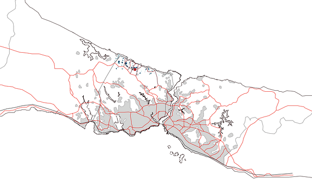 Istanbul's Regional Plan (grey = built area)