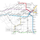 A map of current and proposed public rail lines in Los Angeles (proposed lines are dashed). Credit: Wikipedia