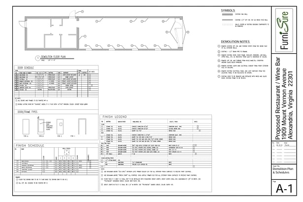 Construction Document Sheet A-1
