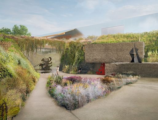 A rendering of the new Herzog & de Meuron-designed Calder Gardens project located along the city’s Benjamin Franklin Parkway. Image © Herzog & de Meuron 