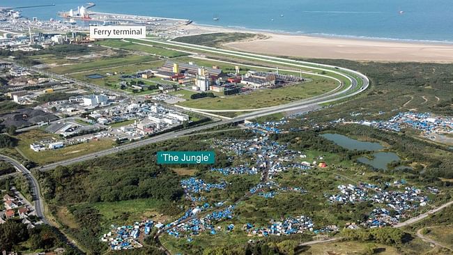 An overview of the Calais camp. Image: bbc.com.