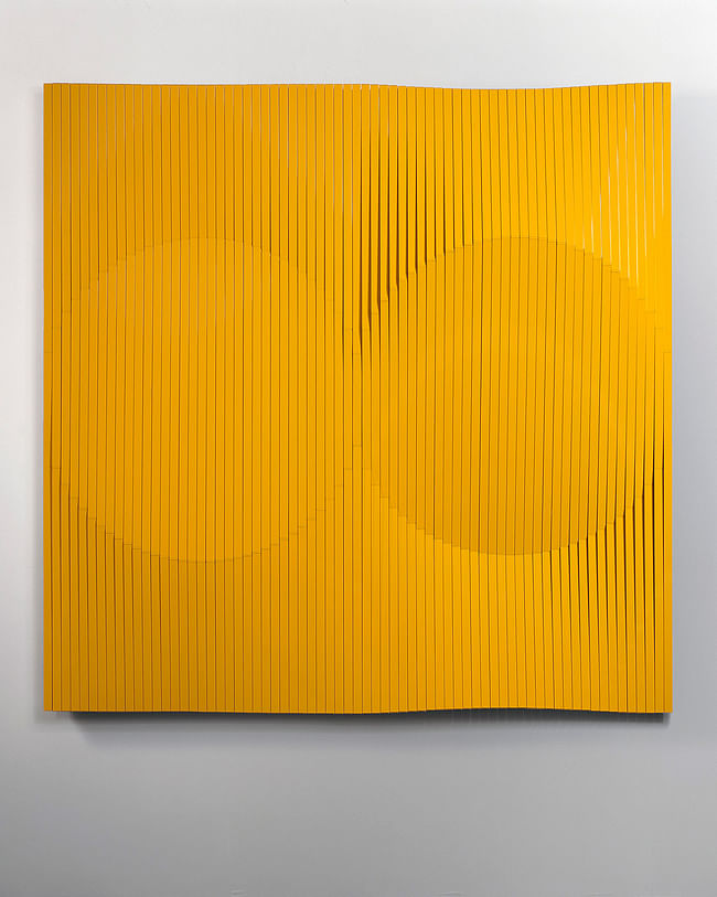 Morphing Yellow, 2009. Aluminium, cm 183 x 13 x 183. Property of Studio Calatrava © Santiago Calatrava