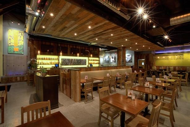 authentic | brand centric restaurant design. vibrant interior finishes with modern industrial styling. 4,250 sq ft.