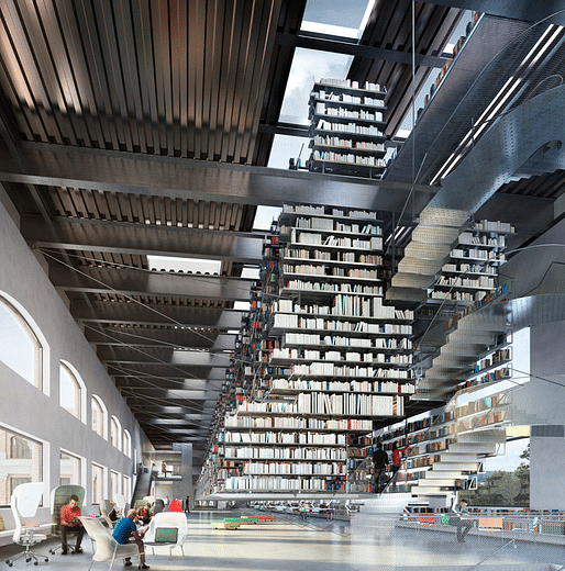 Wolfgang Tschapeller's renderings for the Ho Fine Arts Library (via Wolfgang Tschapeller ZT).