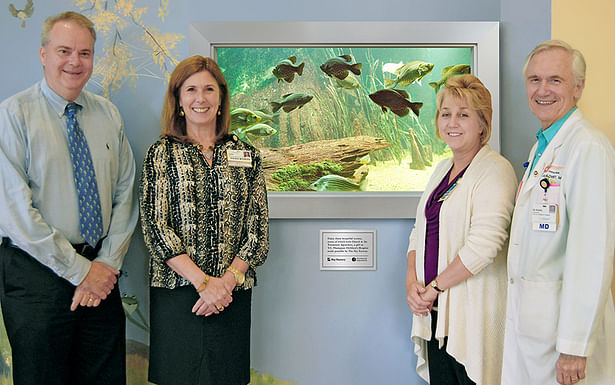 Thom Benson, Senior Communications Manager., Tennessee Aquarium, Julie Taylor, Chief Development Officer, Erlanger Health System, Cynthia Rhodes, Chief Nursing Officer, and Dr. Alan Kohrt, CEO, Children’s Hospital at Erlanger.