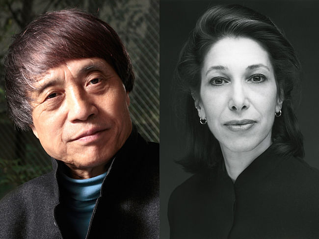 2016 Isamu Noguchi Award recipients: Tadao Ando (Photo: Kinji Kanno) | Elyn Zimmerman (Photo: Timothy Greenfield-Sanders)