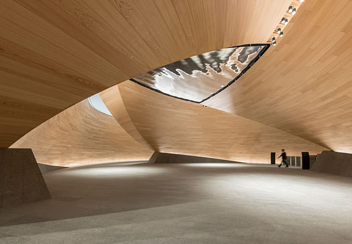 The “Vortex” inside the Bloomberg, London headquarters. Photo: Nigel Young, Foster + Partners.