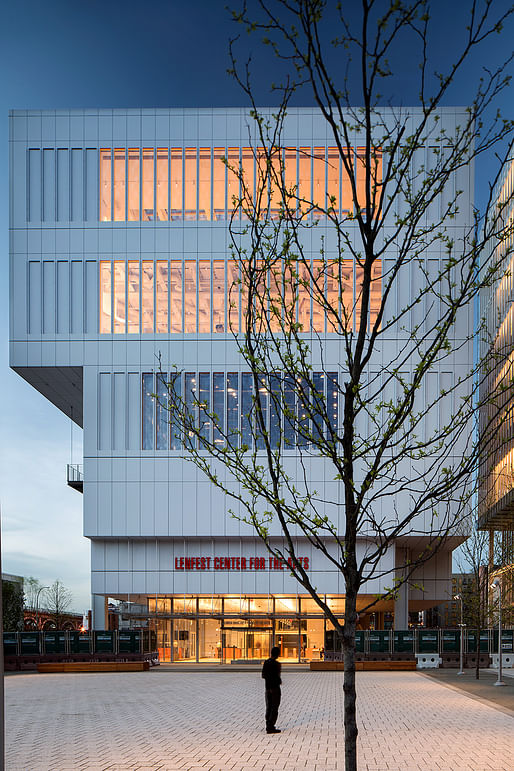 Columbia University Lenfest Center for the Arts. Design Architect: Renzo Piano Building Workshop; Executive Architect: Davis Brody Bond; Associate Architect: Body Lawson Associates; Landscape Architect: James Corner Field Operations. Photo: Nic Lehoux.