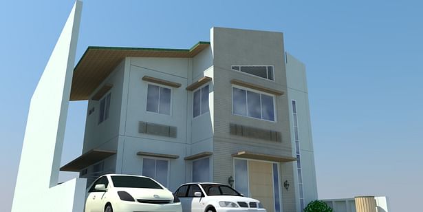 Scheme 06-01, rendered in Sketchup, utilizing a V-ray application