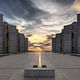 View of the central plaza at the Salk Institute for Biological Studies, looking west towards the Pacific Ocean Photo: © Salk Institute for Biological Studies