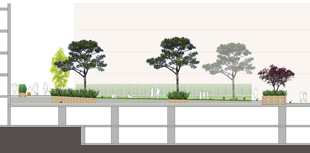 Davis Landscape Architecture Marine Plaza Southend on Sea Mixed Use Landscape Rendered Section B