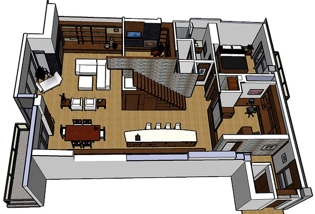 isometric of penthouse floor plan