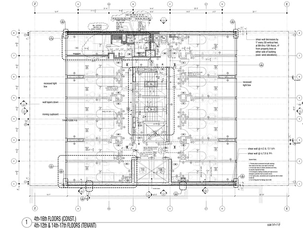 Typical floor hotel room layout