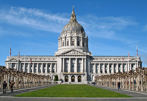 San Francisco City Hall, the seat of government for the housing crisis-afflicted city, is one of many that could probably use some architectural expertise (although it may already have some designers on board). Image via wikimedia.org