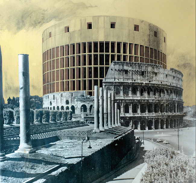 Superstudio, “The Continuous Monument (Grand Hotel Colosseo, first version),” 1969/Courtesy Fondazione Maxxi via the New York Times