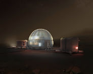 The logistics of building NASA's carbon-dioxide insulated, "Ice Home" on Mars