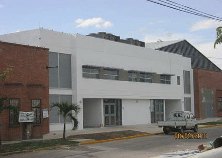 Hangars, shops and offices main access building