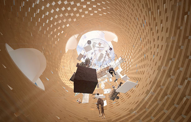 Interior Atrium View Looking Up From Lobby