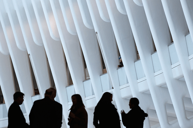 The new World Trade Center transit hub, designed by Santiago Calatrava, on Thursday. Photo: Bryan Thomas for The New York Times