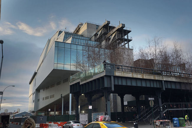 The building's eastern face is adjacent to the High Line. Credit: Ed Lederman via the Whitney Museum of American Art