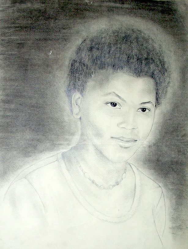 A portrait of a lady I made when I was 17 years old.