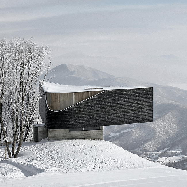 Songhua Lake Resort Lookout in Ji Lin, China by META-Project. Photo: Su Shengliang.