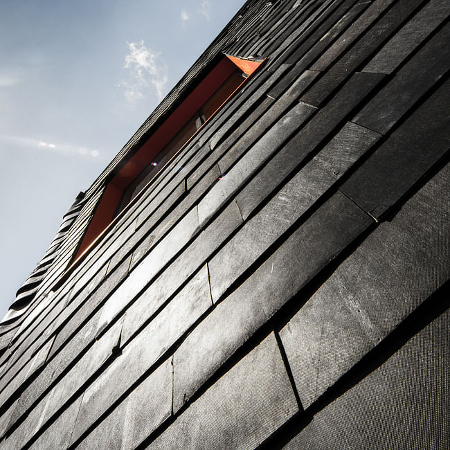Detail of The Waste House at the University of Brighton's Faculty of Arts. Photo courtesy of Duncan Baker-Brown.