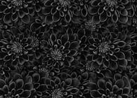 Black Flower Surface - Print for framing - Wallpaper