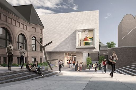 Rendering of TWBTA's proposed Hood Museum of Art expansion at Dartmouth College. (Rendering: MARCH; Image via twbta.com)