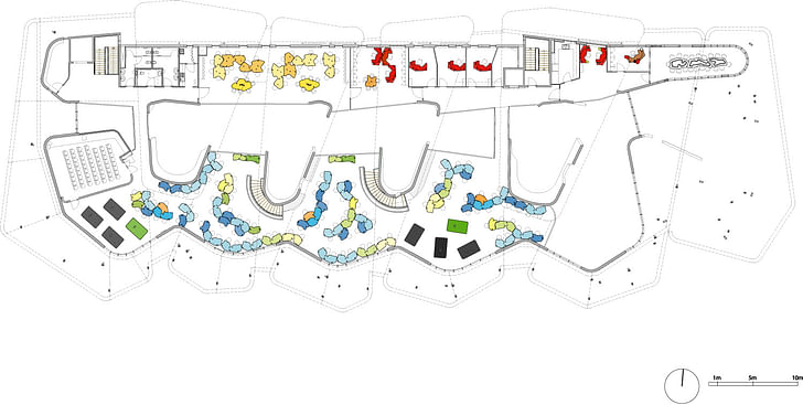 Plan with furniture, image courtesy of CRAB Studio.