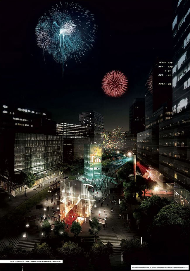 Rendering of the winning entry by Stewart Hollenstein with Colin Stewart Architects (Image courtesy of City of Sydney)