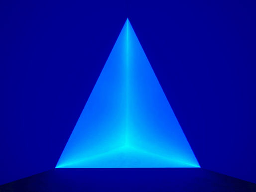 One of James Turrell's holographic images exhibited at the University of Kansas Art Museum in 2013. Photo by: Dean Hochman, via Flickr.