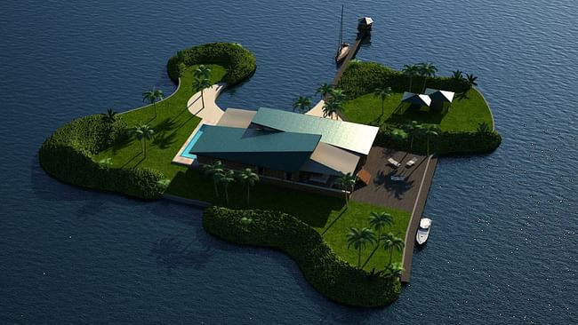 Floating villa, courtesy of Koen Olthuis / Waterstudio.NL—Dutch Docklands / dutchdocklands.com, via The Atlantic Cities.