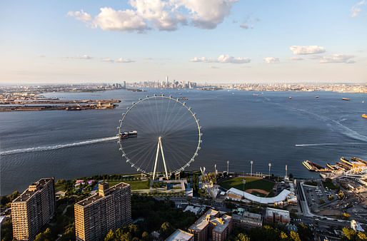 Hang tight, kids - the New York Wheel will open...soonish. (Rendering: @S9 Architecture/Perkins Eastman; Image courtesy of The New York Wheel)