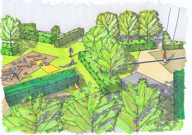 Ruckholt Road Residential Landscape Sketch