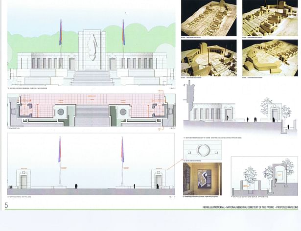 Proposed Vietnam War Exhibition Pavilions, Plans, Elevations, Sections, Details.