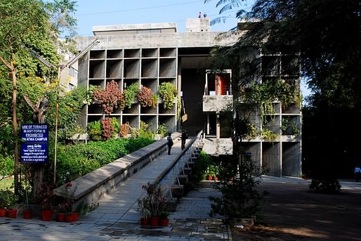 The Mill Owners' Association Building in Ahmedabad designed by Le Corbusier. Credit: Wikipedia
