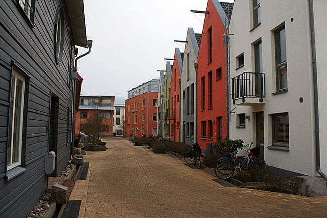 Quaint houses in the Bo01 housing complex in Malmö