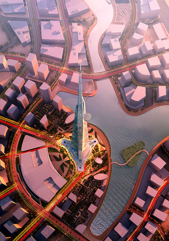 Aerial view (Image: Adrian Smith + Gordon Gill Architecture)