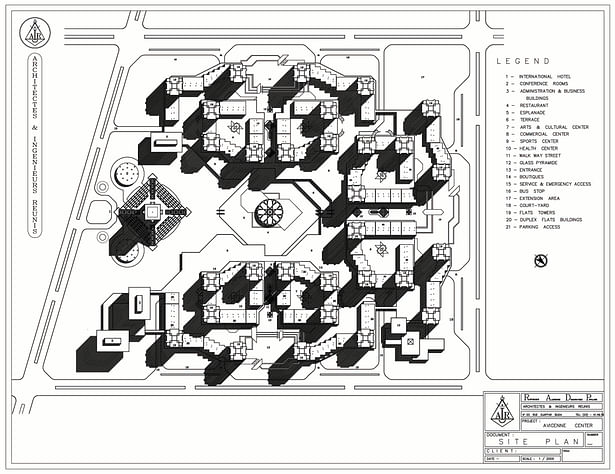 General Site Plan - La Villette Urban Center, Paris XX, France.