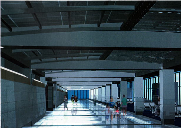 3d image of Ticket Hall - 300ft in length
