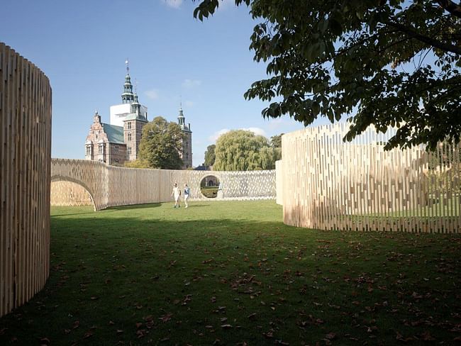 FABRIC's Trylletromler temporary pavilion in King's Garden, Copenhagen. Photo by Walter Herfst, courtesy of FABRIC.