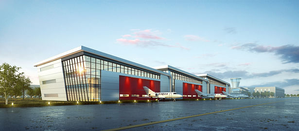 Hangar / Ding Shu General Airport, Yixing Dushu, China / Cordogan Clark & Associates with Hanson