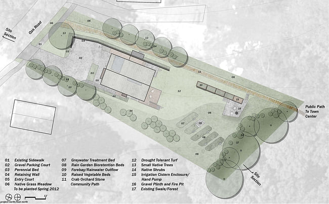 Phase IV landscape Site Design Plan for The New Norris House.