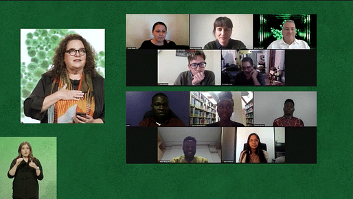 Video still from Wege Prize 2021 Judges' Forum. 'In the Judges' Forum, Wege Prize 2021 finalist teams members, competition judges, and members of the public were invited to join in this open discussion recapping the solutions presented by the finalist tea
