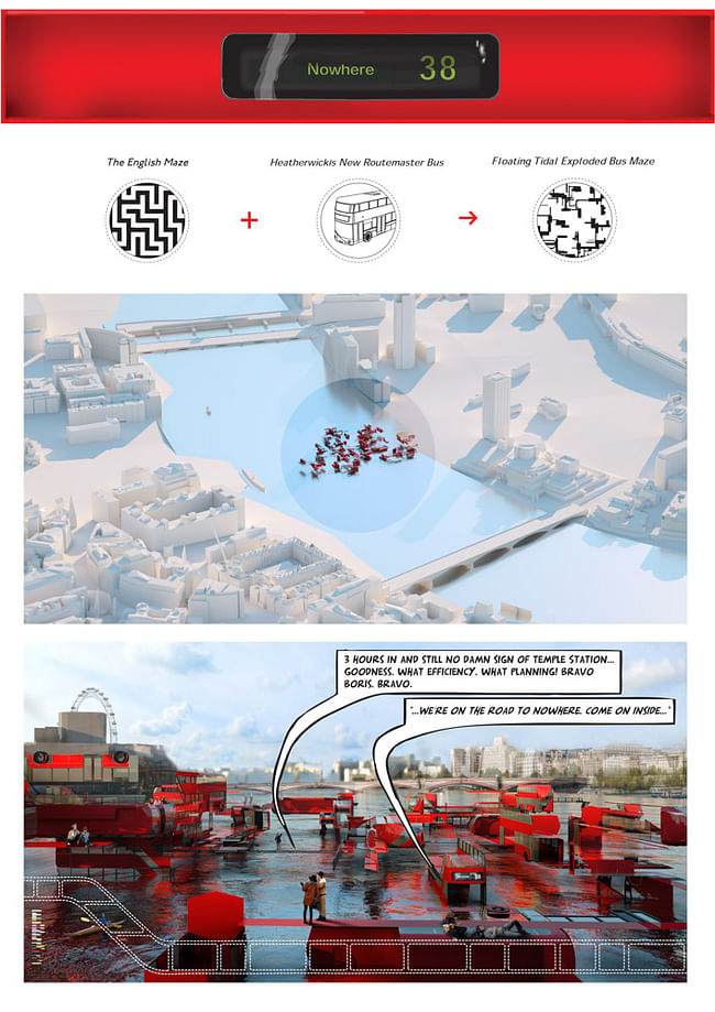 Honorable mention, 'Floating Tidal Exploded Bus Maze' by Chris Doray Studio