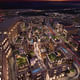 Aerial view rendering of Distric//S in Beirut, Lebanon (Image: Allies and Morrison Architects)